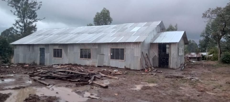 The new Halleluyah Church building under construction on owned land in 2026 — a larger sanctuary serving the growing congregation