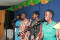 The choir in worship